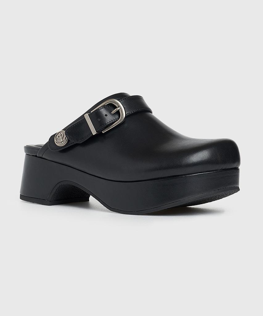 Клоги Kissa Roundy Buckle Черные M601306