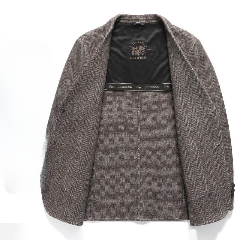 Осенне-зимний шерстяной однотонный пиджак West Light Luxury Business Youth из шерсти с двухсторонним шерстяным узором