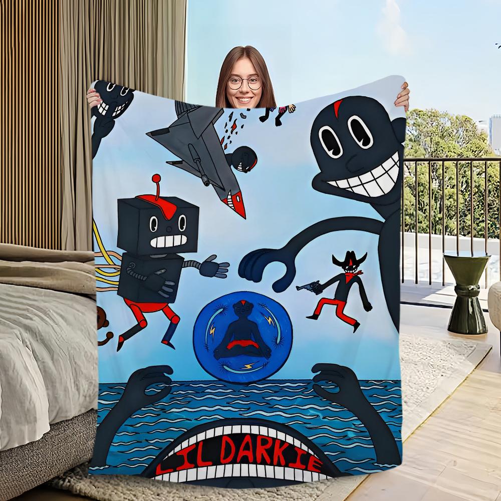 Hip Hop Music Lil D-Darkie Blanket Blanket for Couch Sofa Travel Home Hiking Picni Bed Beding Flannel Blanket birthday gift