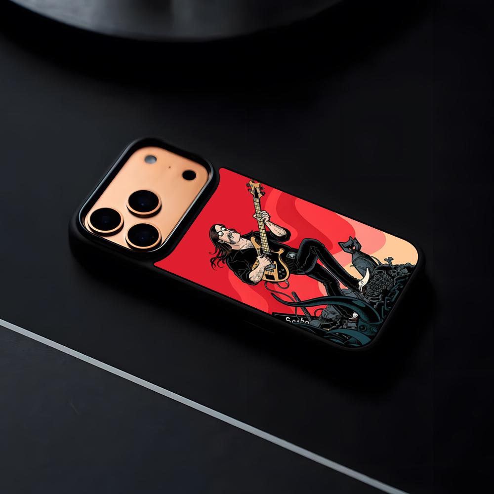 Singer L-Lemmy-Kilmister Phone Case For IPhone 17 16 15 14 13 12 Pro Max Plus Black Frame Hard Shell