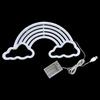 Радужная неоновая вывеска, светодиодная лампа с питанием от USB/батарейки, неяркое облако, радужная светодиодная неоновая лампа, настенное художественное украшение