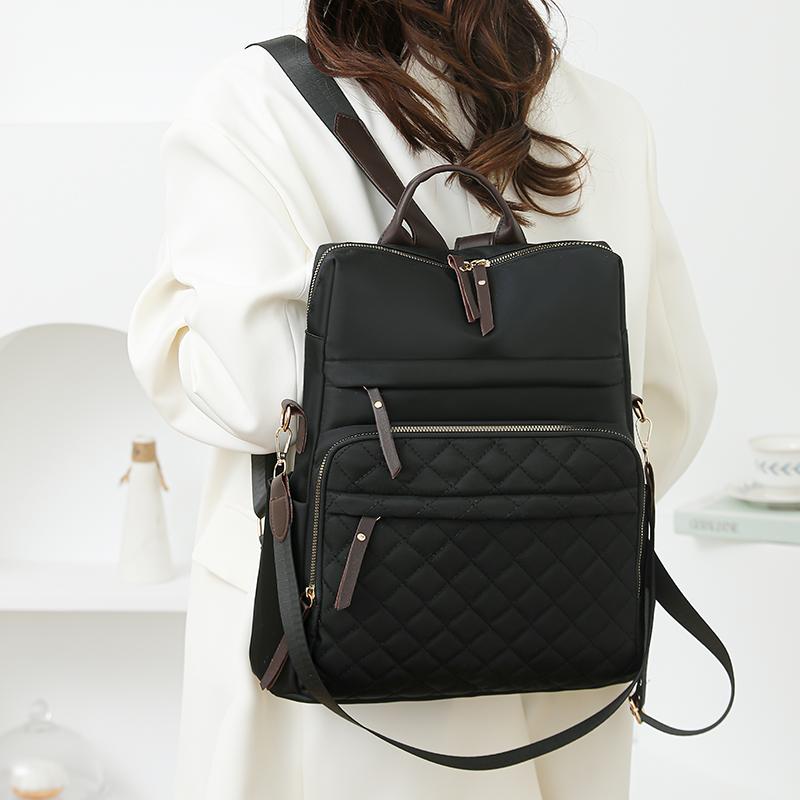 Ромбовидная вышивка рюкзак женский рюкзак большой емкости водоотталкивающий дорожный рюкзак