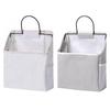 Storage Hanging Bag Large Capacity with Mesh Pocket Multi-functional Bedside Cotton Linen Organising Storage Bag