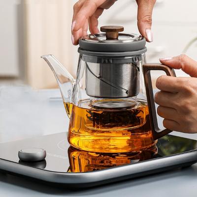 Top Pot Элегантный чайник для чашек с разделением чая Lift Bubble Teapot Полностью стеклянный офисный электрический керамический чайник для заваривания чая Чайный сервиз Заварочная посуда