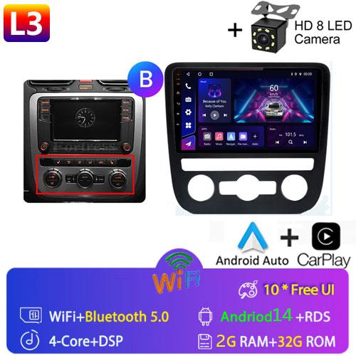 Fortress AI Voice Wireless CarPlay Android Auto Radio для Volkswagen Scirocco 2008-2013 4G Car Multimedia GPS 2din autoradio