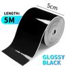 3D Carbon Fiber Car Sticker Paste Protector Glossy Black Vinyl Wrap Film Car Wrap Sheet Film Waterproof Protection Accessories