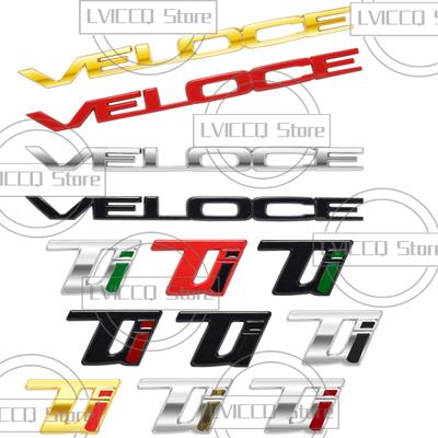 Автомобильный значок 3D Металл VELOCE Ti Логотип Наклейки на кузов Стикер Для Junior 966 Stelvio 147 156 159 Giulietta GTS Giulia