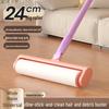 Long-Handled Lint Roller Brush for Hair Removal with Tearable Paper