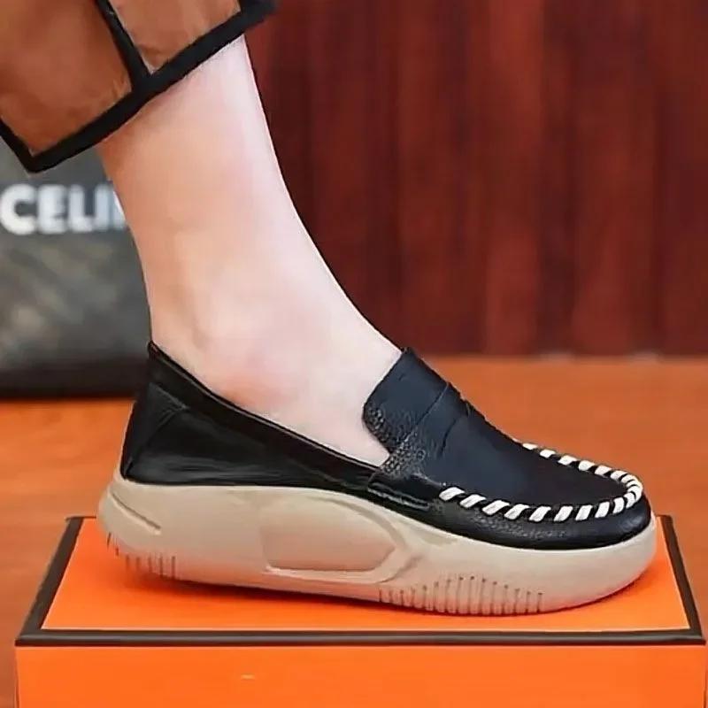 Women's Shoes 2025 Women Sports Shoe Thick Sole Casual Shoes Comfortable Female Vulcanzied Shoes Slip On Wear-resistant Zapatos