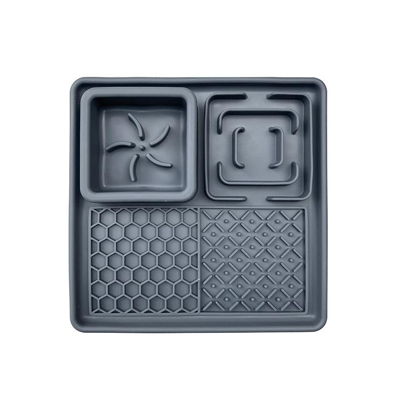 Поднос для еды для питомца, коврик для медленного поедания, тарелка, пищевой силикон, кошачья собачья посуда