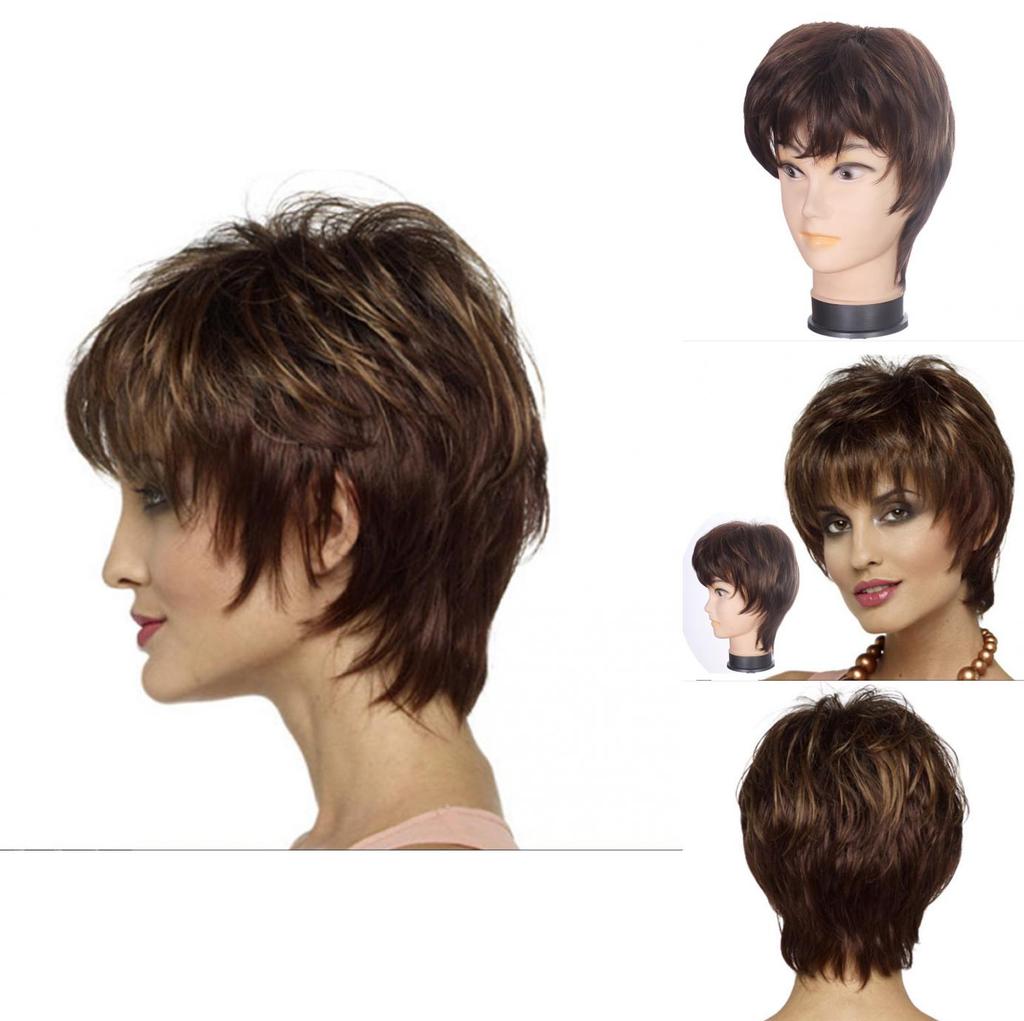 Short Curly Wig With Hightemperature Silk For Fashionable African Style For Women