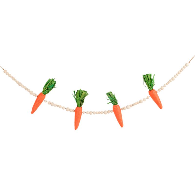 Carrot Decorations Easter Carrot Banner String Vivid Durable Unique Adorable Easter Carrot Ornament For Wall Window Fireplace