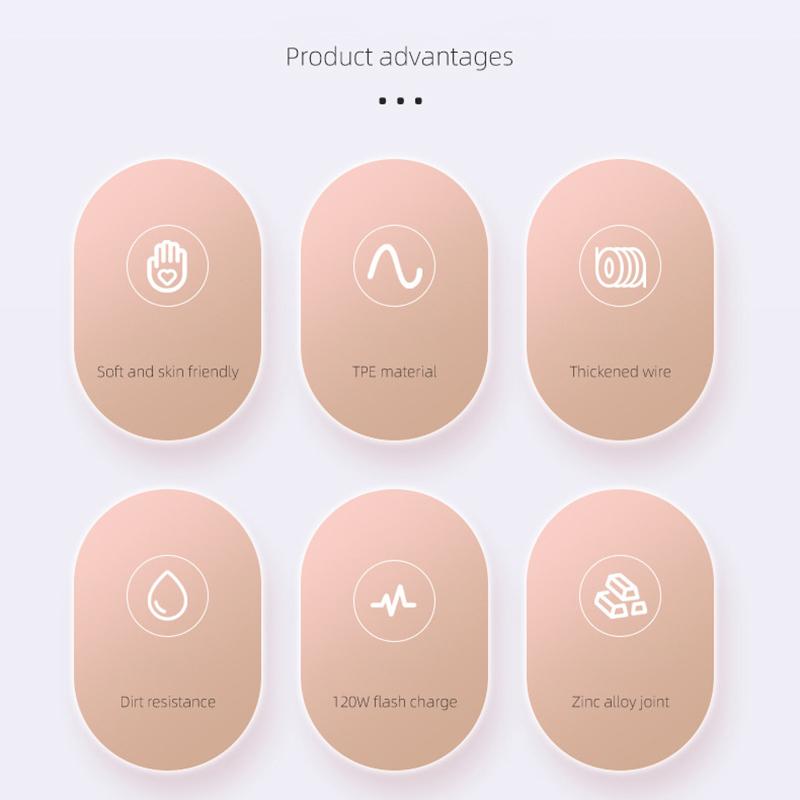 Usb C Auto Cable 120W Type C Charger Usb Charging Cable Fast Charge Fast Charging Type C Charger Cable For Mobile Phone Car