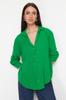 Women's Fashion New Shirt Green Oversize Wide Fit Woven Shirt