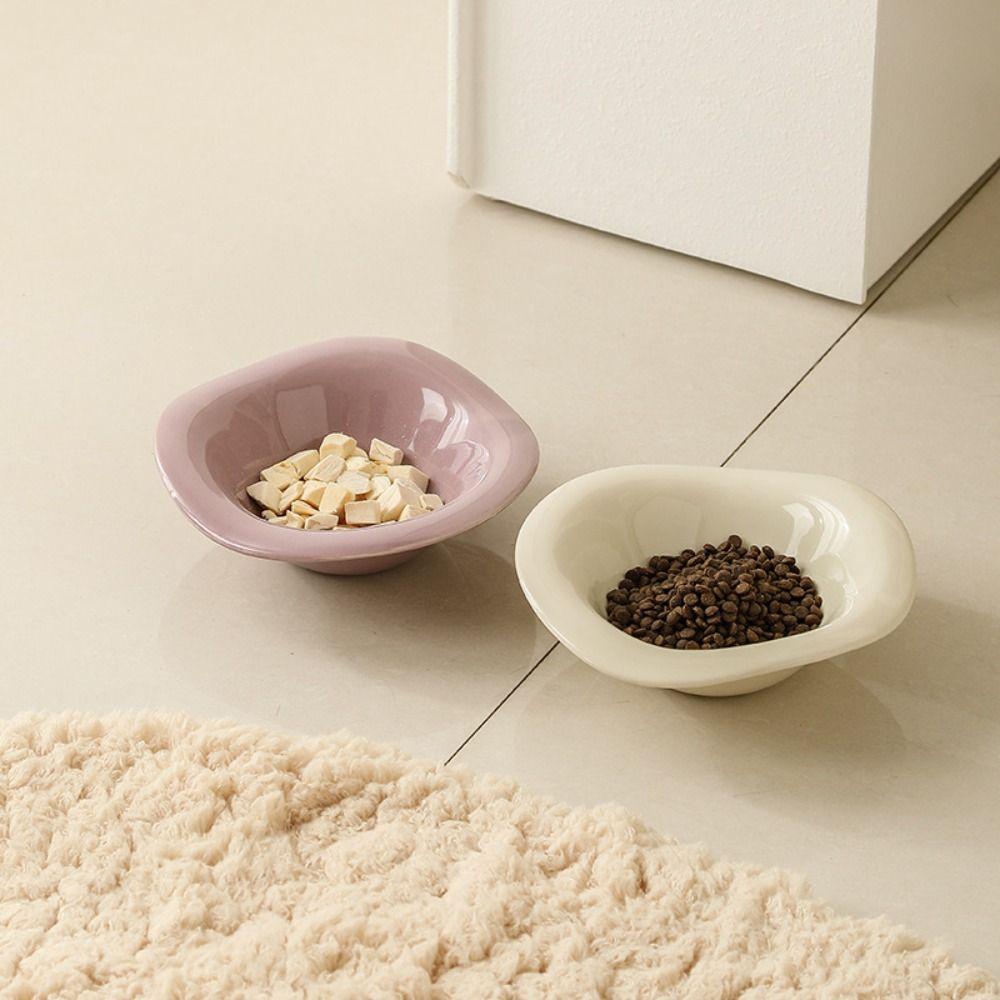Multi-use Cat Bowl Ceramic Pet Drinking Feeder Pet Supplies Dog Food Feeding Basin  Neck Protection