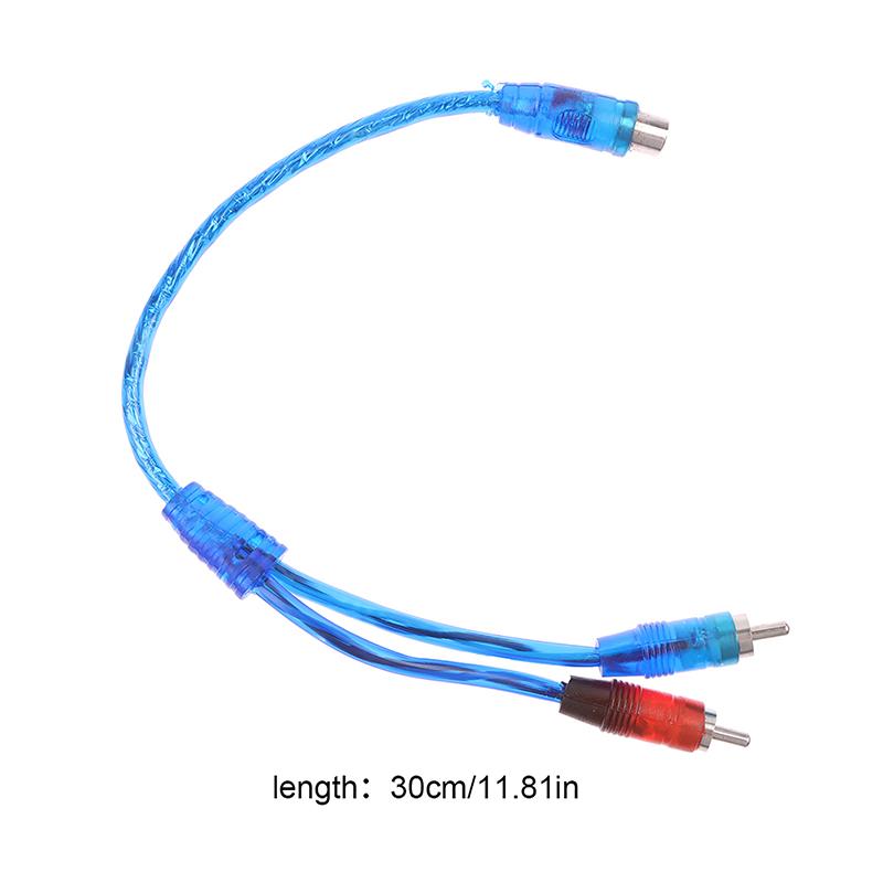 Автомобильный MP3-аудио RCA Y-разветвитель 1 RCA female на 2 RCA male Адаптер Один female на два male Шнур-конвертер для автомобильного аудиоусилителя