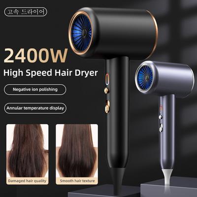 Новый высокоскоростной фен для волос 2400 Вт, мощный, с отрицательными ионами, бесшумный, рекомендуемый профессиональный фен для домашних парикмахерских
