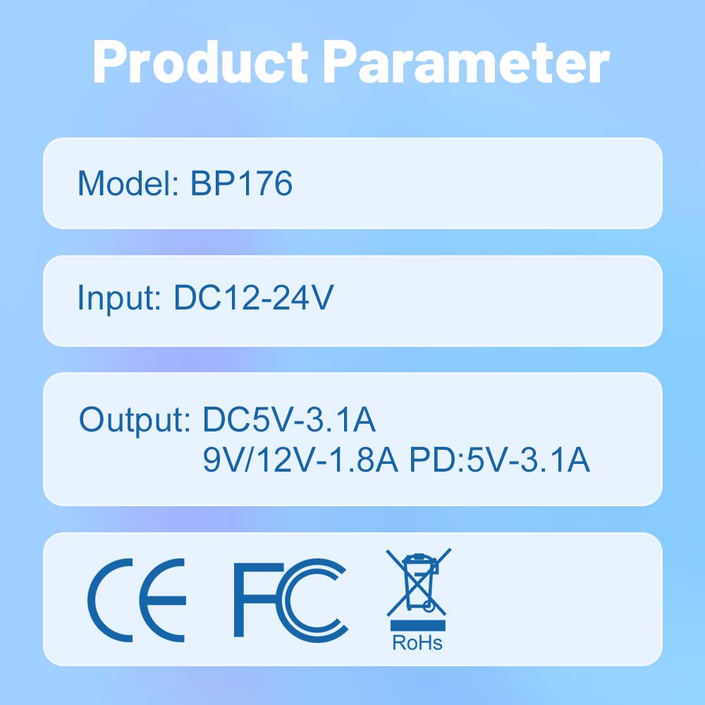 Автомобильное зарядное устройство USB Total 120W PD Type C для быстрой зарядки автомобильного телефона для iPhone Samsung Xiaomi