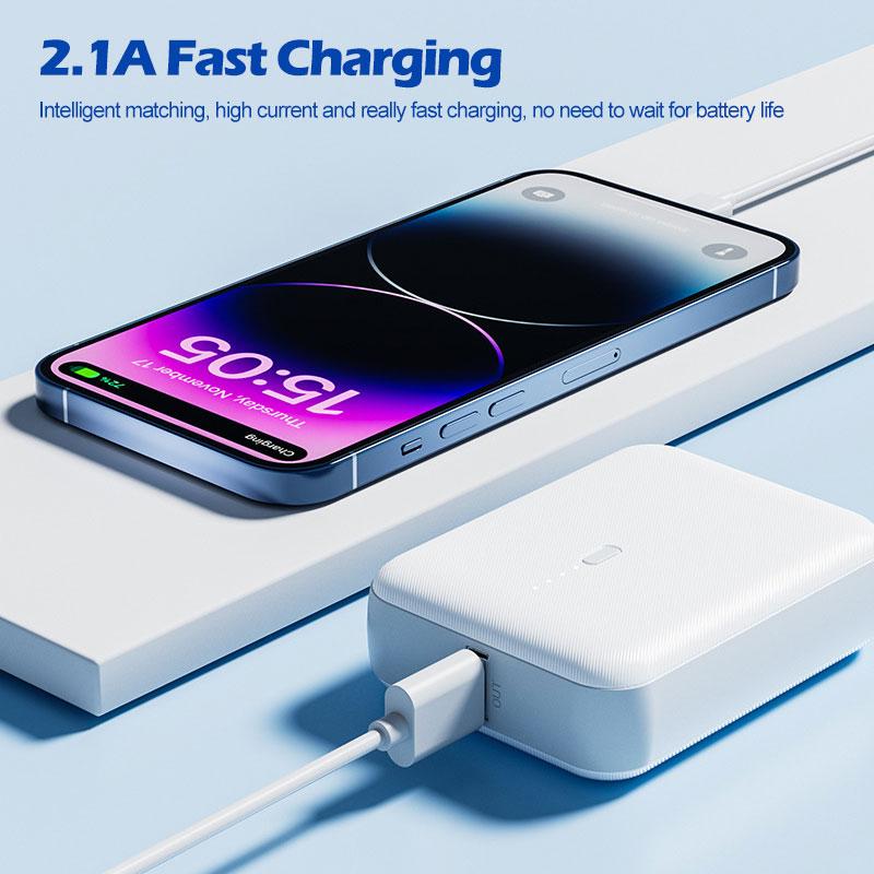 10000mAh Mini Power Bank Charger for iPhone 15 13 Xiaomi 14 Huawei P30 Mobile Phone Battery Charger Cellphones External Battery 10000mAh
