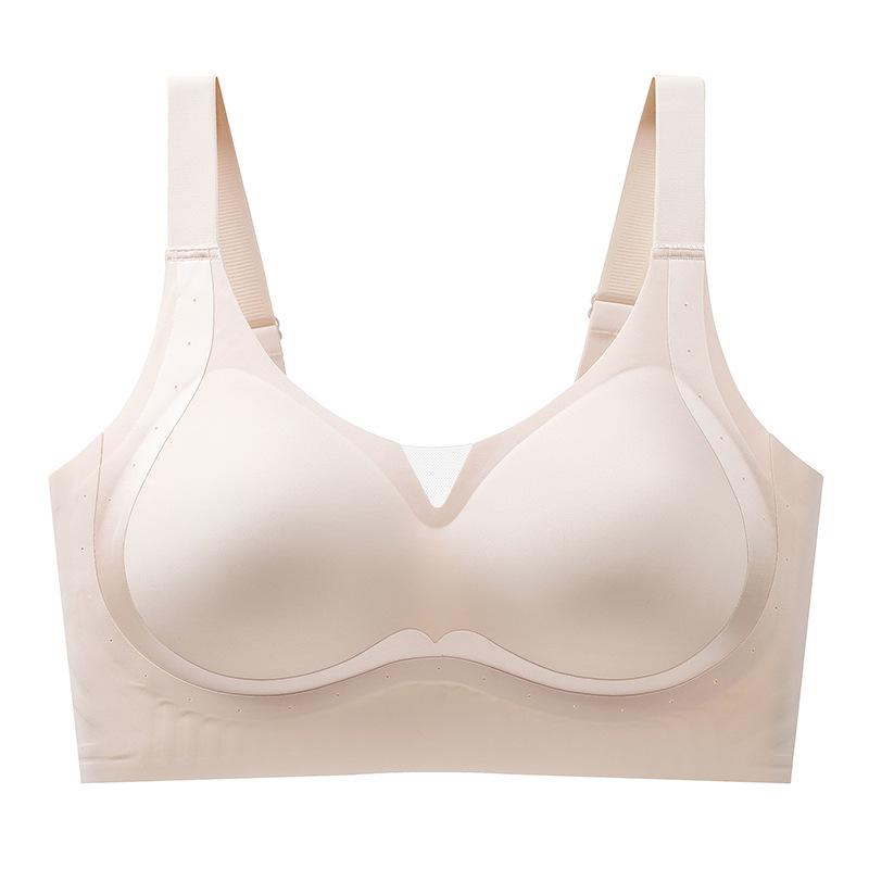 Нижнее белье Летний Тонкий Женский Поддерживающий Топ Бюстгальтер С Эффектом Пуш-Ап Предотвращающий Провисание Бесшовный Бюстгальтер Гладкий Дышащий Бюстгальтер
