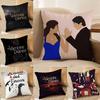 Movie The Vampire Diaries-D Pillow Case Silky Elegant Comfort Sofa Bed Invisible Zipper Beach Pillowcase