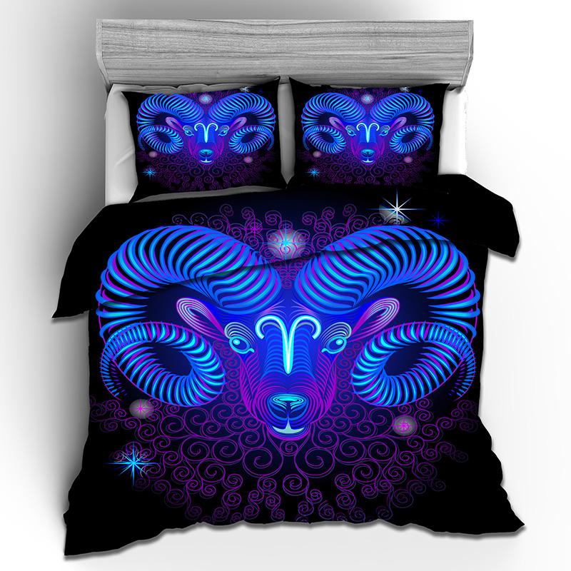 3D Constellation Bedding Set AU/DE/EU Full Size Down Duvet Cover Pillowcase 2/3 Piece Teens Kid Gift Luxury Cover