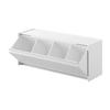 Yamazaki Tower Wall-Mounted Storage Box (1355) - White, Compatible with Plasterboard Walls, Dimensions: W26 x D8 x H10.6cm (9.8 x 3.3 x 4.6 inches). I