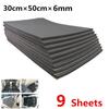 9 Sheets 30X50cm Car Roof/Door Sound Proofing Deadening Insulation Cell Foam 6mm