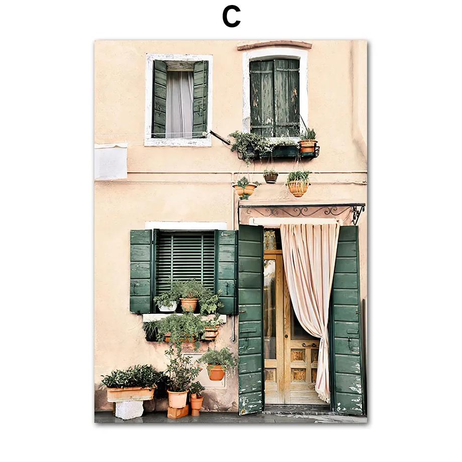 Italy Cinque Terre Sea Town Boat Fruit Tree Nordic Wall Art Canvas Painting Posters And Prints Pictures For Living Room Decor