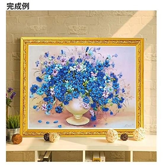 Namiki Trading Blue Small Flower Embroidery Kit Cross Stitch Kit Beginner Embroidery Cross Stitch Embroidery Stylish Craft Handmade Scandinavian