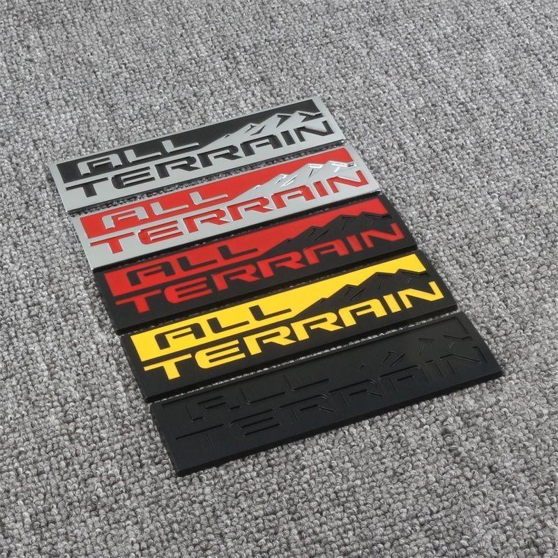 1Pc Applicable to Chevrolet pickup truck modifications with the ALL TERRAIN logo, all-terrain off-road vehicle decals, snow mountain metal stickers