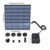 7V 1.5W Solar Powered Fountain Pumps Set With 8 Sprayed Head Fit for Garden Pond Bird Bath Decoration Water Circulation