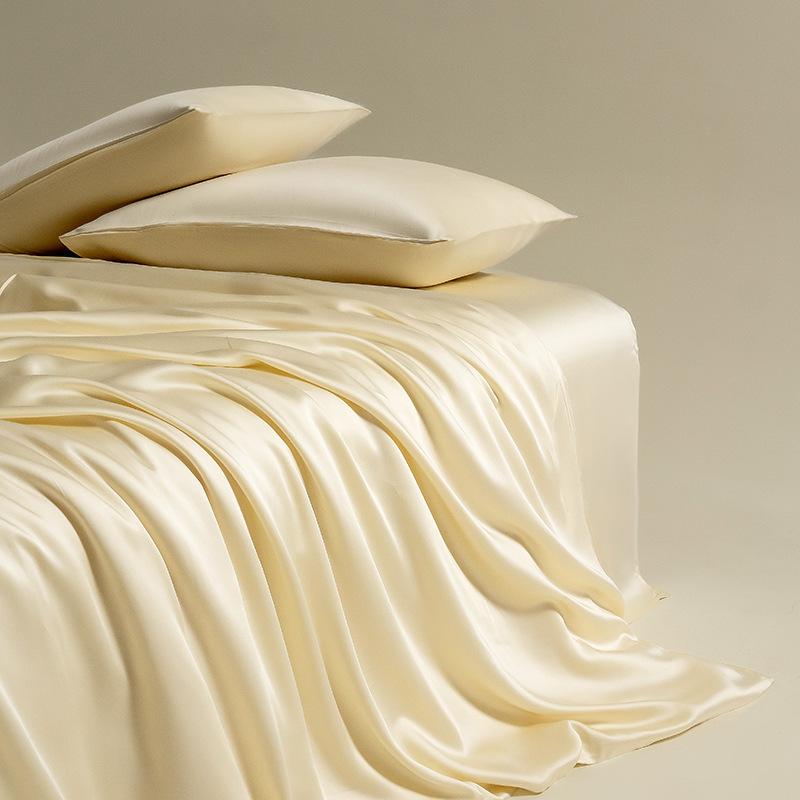 100% Lyocell Tencel Bed Four-Piece Light Luxury Summer Sleeping Naked Cool Quilt Cover Bed Sheet Mattress Ice Silk Kit