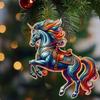 Юйшэн Лошадь Орнамент Акриловый 2D Плоский Реалистичный Конь Подвеска с Шнурком Новогодняя Елка Праздничный Домашний Декор