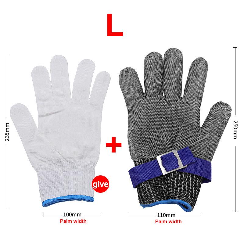 Устойчивые к порезам перчатки из нержавеющей стали для работы с бензопилой, забоя скота и защиты труда