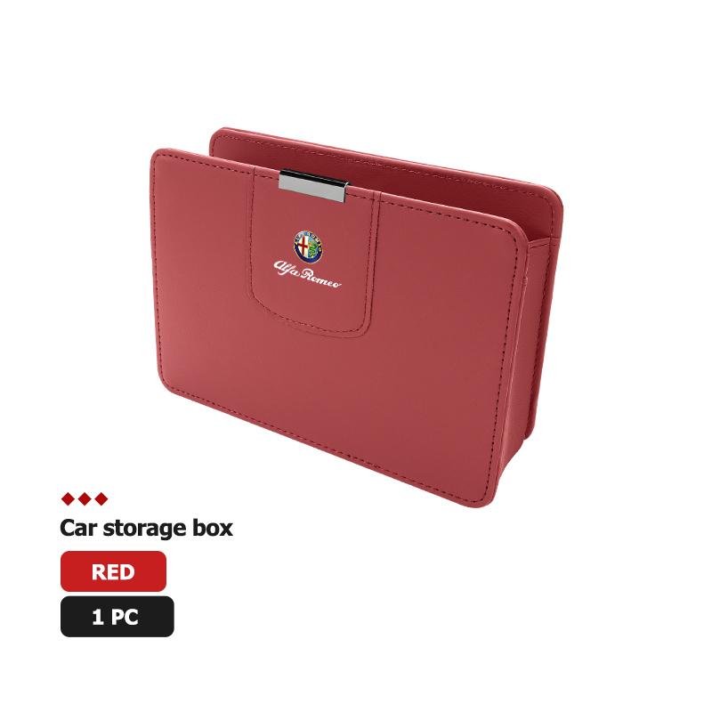 PU Leather Car Seat Side Door Storage Box Phone Pocket Pouch For Alfa Romeo 159 Giulietta Giulia 147 Mito 156 159 166 GT Stelvio