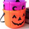 Halloween Candy Bucket Pumpkin Skull Bucket Trick or Treat Bucket with Handle for Kids Halloween Party Decoration