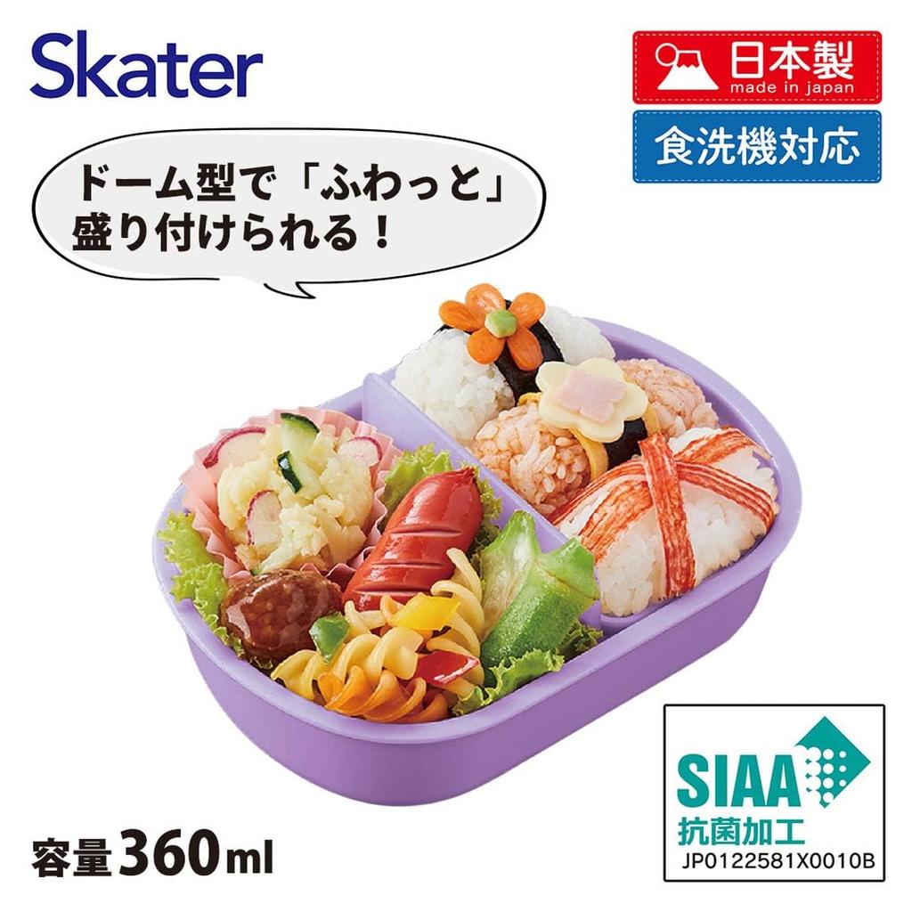 Skater Bento 360ml Fluffy Made in Single Dishwasher and Microwave Product Children's Box, Capacity, Lid, Japan, Tier, Safe, Code QAF2BAAG-A