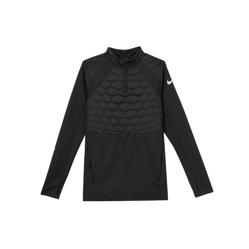 Nike Футболка с длинным рукавом Therma-Fit Strike Mock Neck, удобная, сшитая, мужская, черная FZ0567-010