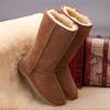 26CM Winter Boots Classic Women Snow Boots Genuine Sheepskin Leather Female Long Boots Warm High Shoes