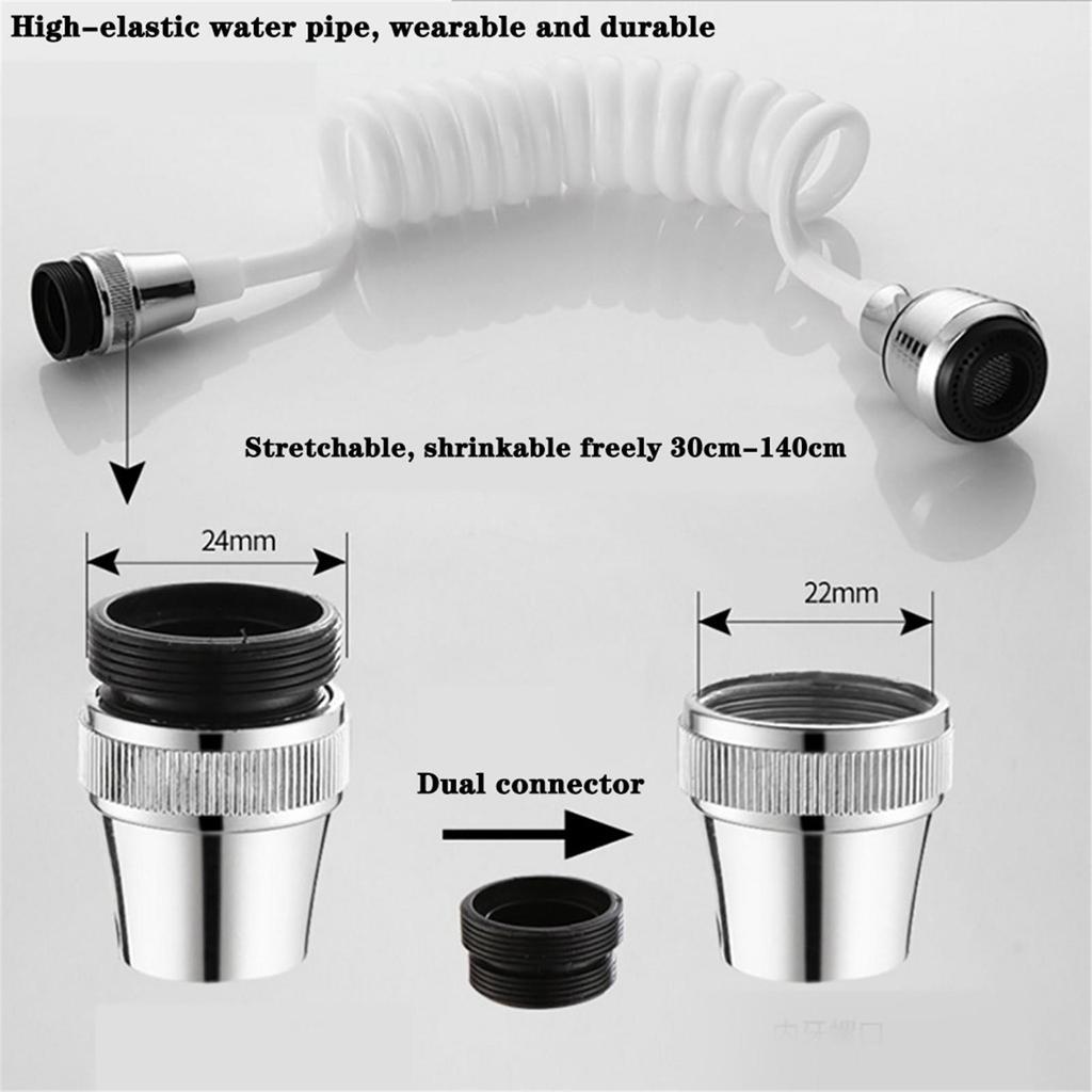 Kitchen Faucet Extension Device Portable Retractable Bubble Faucet Extension Device