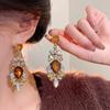 Vintage Retro Rhinestone Earrings for Women - Statement European and American Style