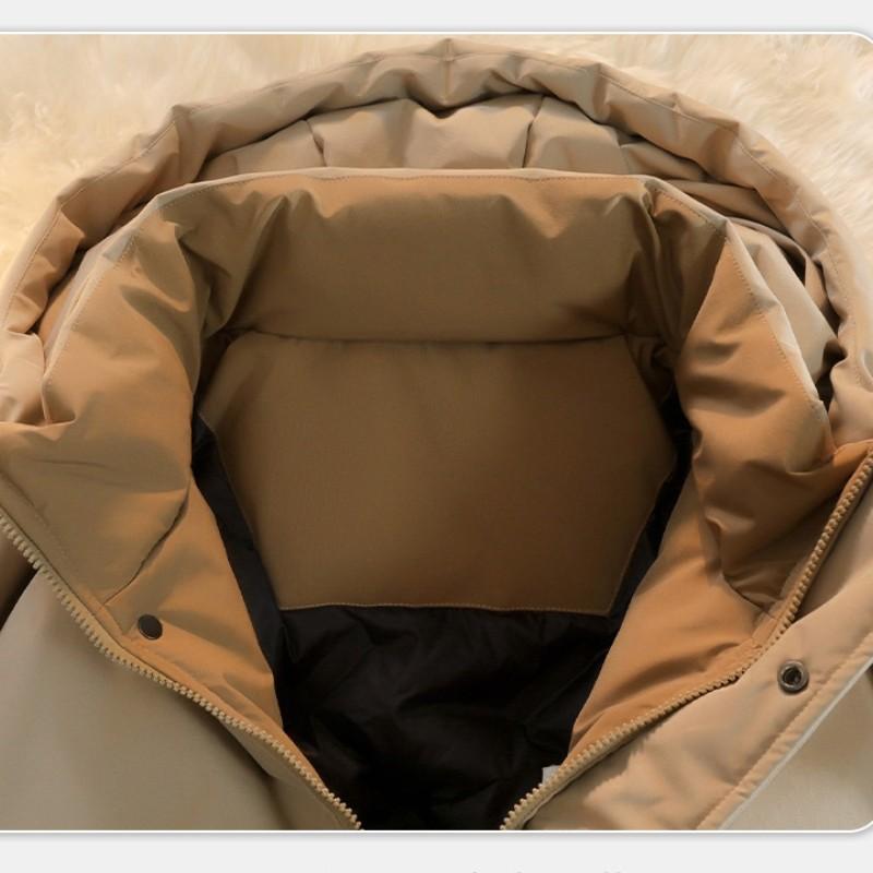 Зимний новый мужской пуховик больших размеров с шерстяным утолщенным теплым костюмом с капюшоном и лацканами