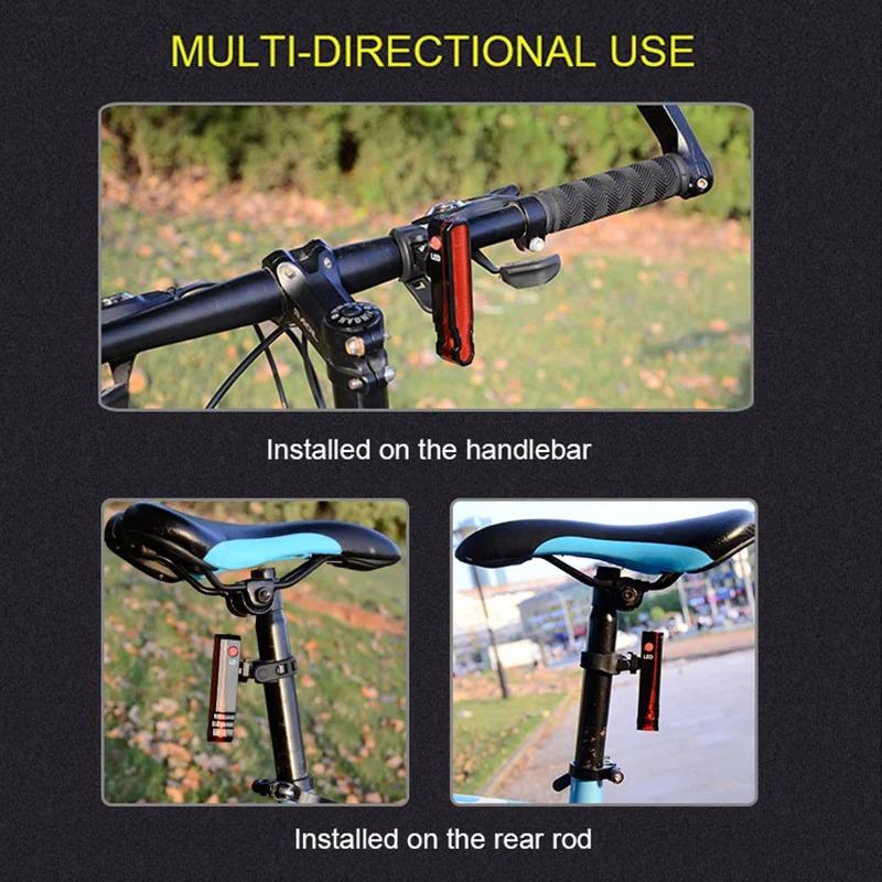Spider Laser USB Taillight Bike Warning Light Cycling LED Tail light Waterproof MTB RoadBike Bicycle Rear Light Back Lamp 7