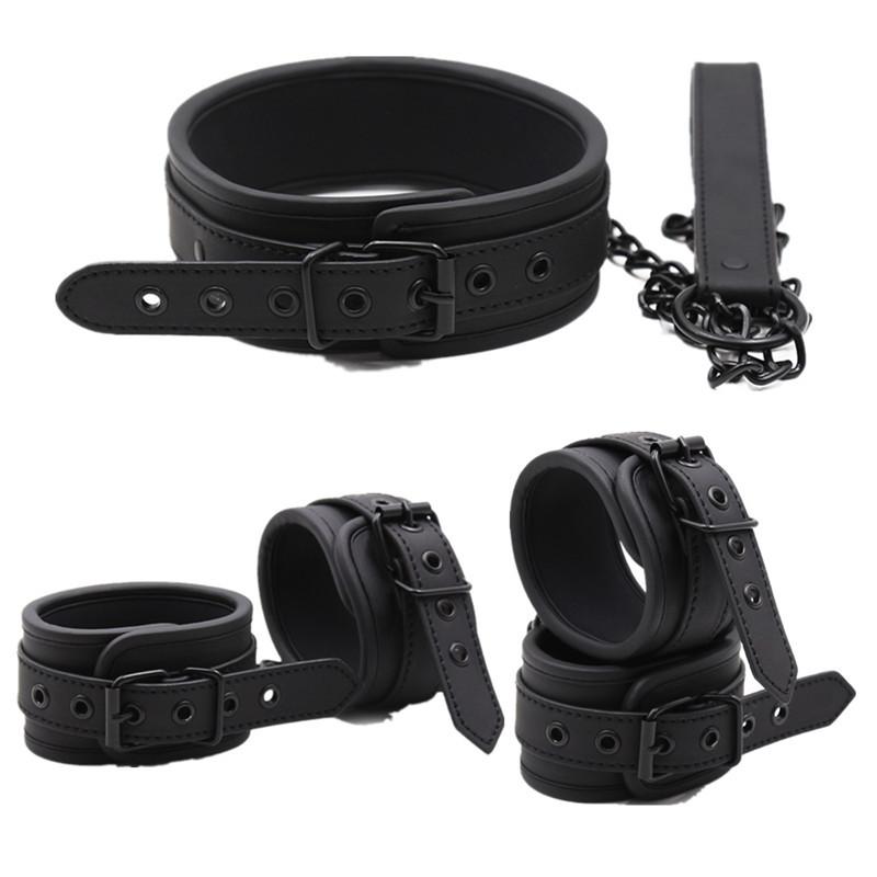 Секс-игрушки для женщин BDSM Секс-набор для бондажа Эротические игрушки для взрослых Наручники Наручники на лодыжки Ошейник Набор секс-игрушек Игры для взрослых Секс-товары