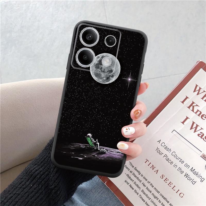 Мягкий черный силиконовый чехол для телефона с рисунком кошки и животного для Xiaomi Redmi Camera, противоударный защитный резиновый бампер для Redmi Note 13 Pro 13C, чехлы