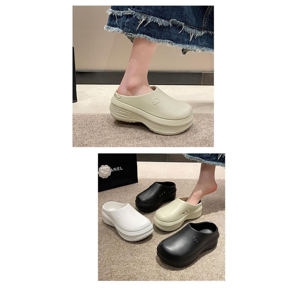 Тапочки Baotou, женские классные тапочки EVA, женские повседневные спортивные сандалии на толстой подошве, женская обувь M ü Ller, Sponge Cake One Line Drag для женщин