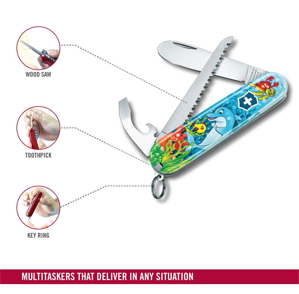 VICTORINOX Мой первый нож Victorinox Animal Edition Dolphin Dolphin для детей и любителей активного отдыха [] 0.2373.E1