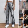 Bohemia Style Printing Flared Pants Elastic Waist Skinny Long Trousers Women Spring Casual Trousers Streetwear