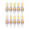 10Pcs AC/DC12-24V G4 COB LED Light Bulbs NOn Dimmable Silicone Lamp Fixtures (Warm White)